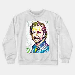 A Tribute to Gerard Butler the Legend Digital Fan Art Movie Celebrity Abstract Portrait Crewneck Sweatshirt